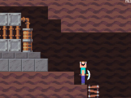 Noob Miner: Escape from prisonのゲームプレイ画像