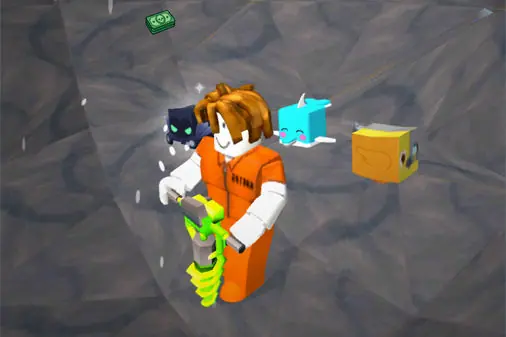 放置で掘り続ける採掘ゲーム【オビー：刑務所の掘削者】のゲーム画像