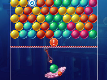 OCEAN BUBBLE SHOOTERのゲームプレイ画像