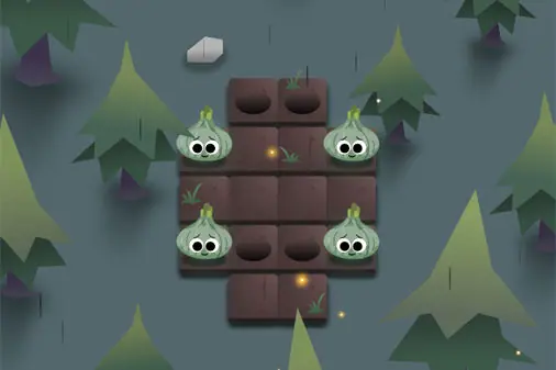 玉ねぎ誘導スライドパズル【ONIONIQ】のゲーム画像