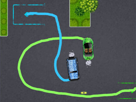 マウスで進路を描く駐車パズル【Parking Line】のゲーム画像