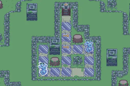 氷の精霊を導く倉庫番パズル【氷の道 (Path of Ice)】のゲーム画像