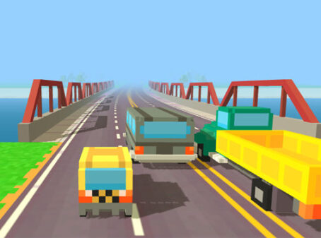 Pixel Road Taxi Depotのゲームプレイ画像