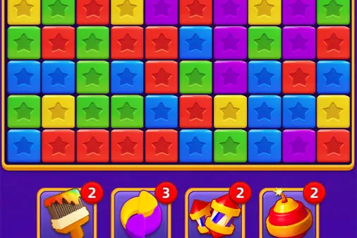 大量消しが気持ちいい鮫亀パズル【ポップスター (Pop Star)】のゲーム画像