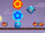 ロケット弾で青い生物を倒すパズルゲーム：Pyro Launcher