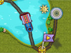 レールにポイントを設置して汽車を誘導するパズルゲーム Railroad Mayhem
