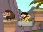 原住民からマンモスを保護する誘導パズルゲーム Rolly Stone Age Mammoth Rescue