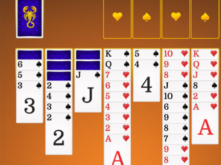 スコーピオンソリティアのゲームプレイ画像