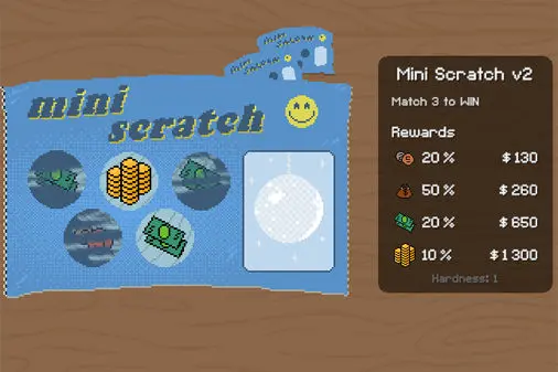 スクリッチー・スクラッチーのゲームプレイ画像