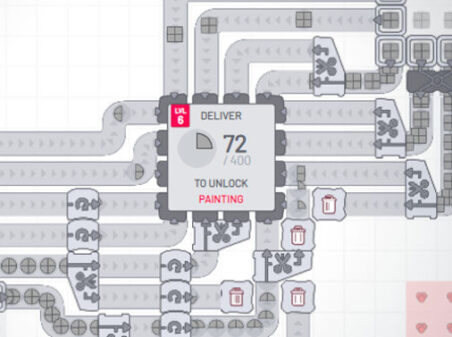 Shapez.ioのゲームプレイ画像