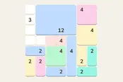 数字タイルを広げる論理パズル【四角パズル(Shikaku Puzzle)】のゲーム画像