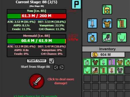 Simple Loot Idleのゲームプレイ画像