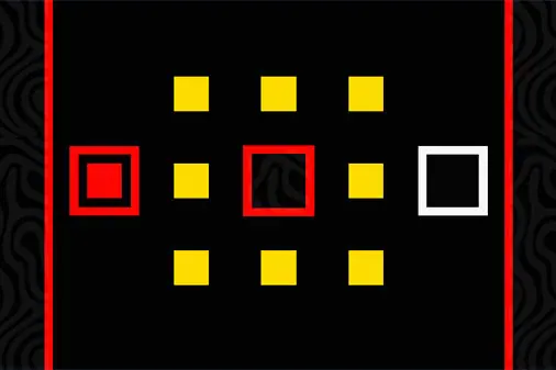 ドットを集めてゴールを目指すスライドパズル【スリンガーブロック (Slinger Block)】のゲーム画像