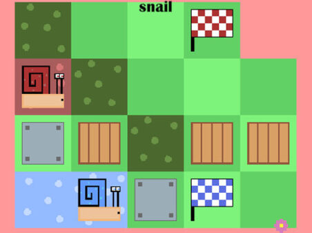 カタツムリの誘導パズルゲーム Snail Trailのゲーム画像