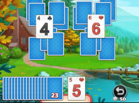 ソリティアストーリー トライピークス4のゲームプレイ画像