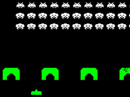 スペースインベーダーのゲームプレイ画像