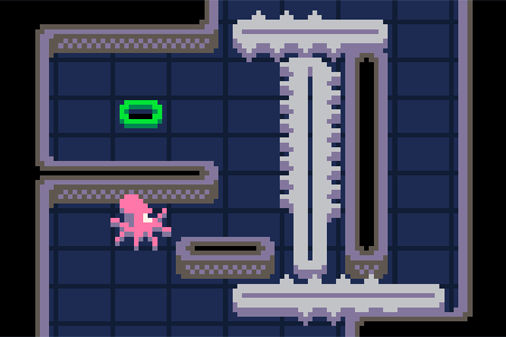 イカ足でギアを回す思考パズル【スピン・ザ・スクイッド（Spin the Squid）】のゲーム画像