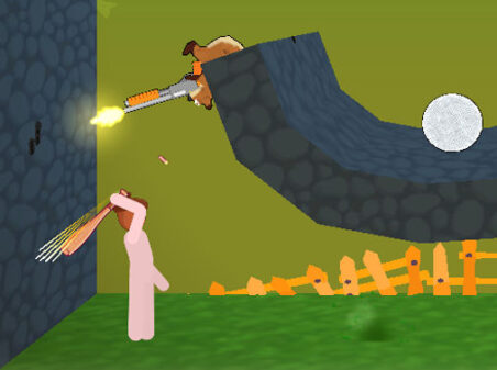 銃を持ったリスのゲームプレイ画像