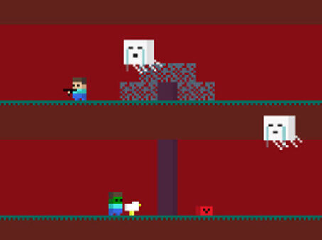 Steve AdventureCraft Netherのゲームプレイ画像