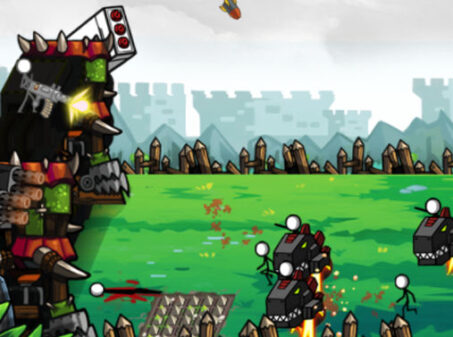 棒人間の武装基地を防衛するシューティングゲーム Stickman Shooterのゲーム画像