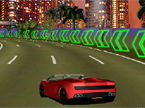 車道を走行する3Dレーシングゲーム：Street Race 3