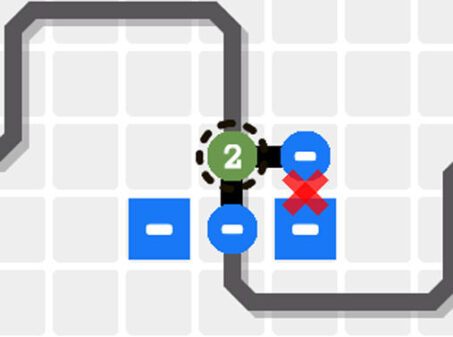 コアにマークをくっつける誘導パズルゲーム Subatomic Wireのゲーム画像