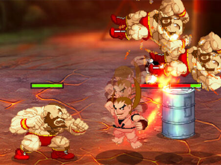 Super Pocket Fighter Adventure Flashのゲームプレイ画像