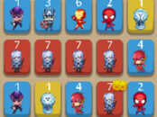 アベンジャーズの2048系のパズルゲーム SUPERHEROMERGE