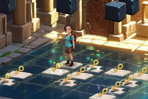 遺跡のカギを集める一筆書きパズル【シンタグマ (Syntagma)】のゲーム画像