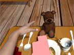 クマの人形に食事を提供する給仕ゲーム Tea Party Simulator 2014