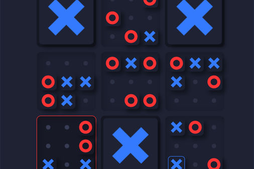 10個の三目並べのゲームプレイ画像