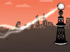 電磁塔の電撃で敵を排除する防衛シューティングゲーム：Tesla Death Ray
