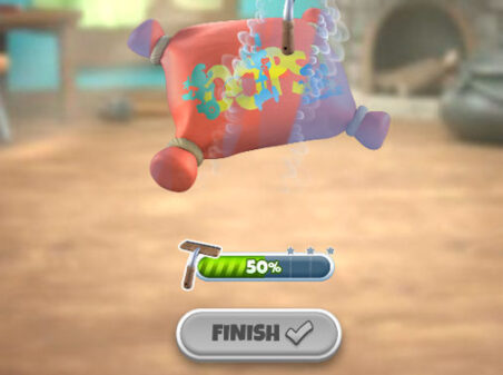 THE SMURFS VILLAGE CLEANINGのゲームプレイ画像