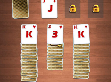 スリーカードソリティアのゲームプレイ画像