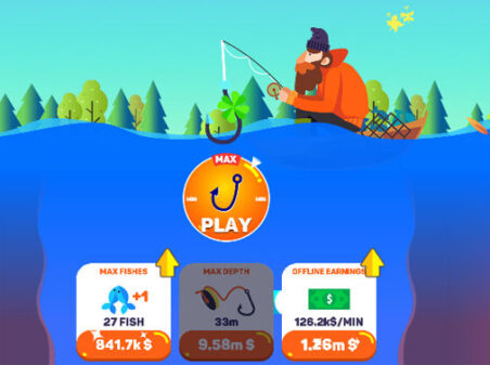 Tiny Fishingのゲームプレイ画像