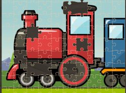 汽車絵柄のジグソーパズルゲーム TRAIN JIGSAW