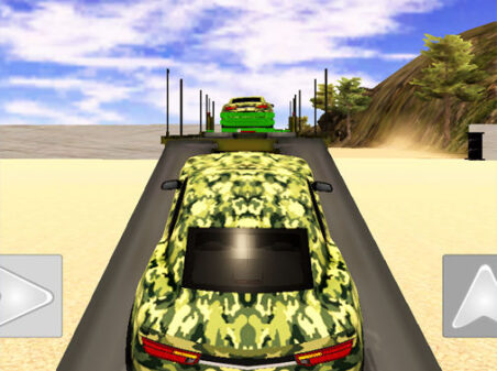 軍用キャリアカーの駐車ゲーム US ARMY VEHICLE TRANSPORTER TRUCKのゲーム画像