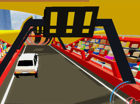Turbo Cars: Pipe Stuntsのゲームプレイ画像